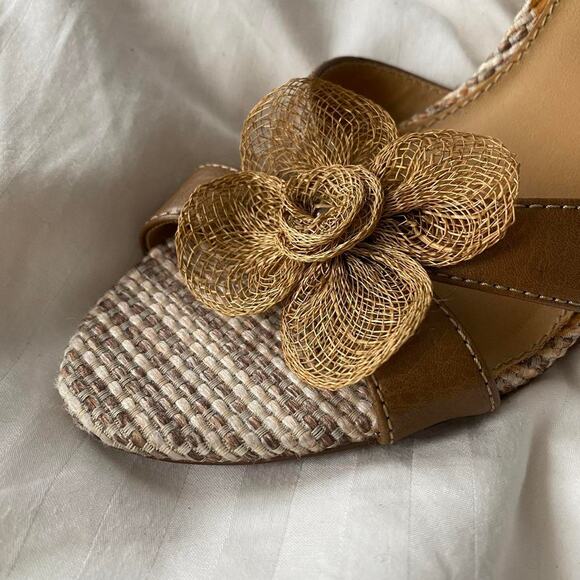 Y2k summer wedges floral embroidered strappy platform sandals - Picture 6 of 8